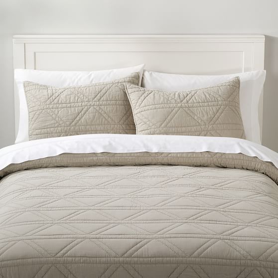 Diamond Stitch Boy S Comforter Sham Pottery Barn Teen