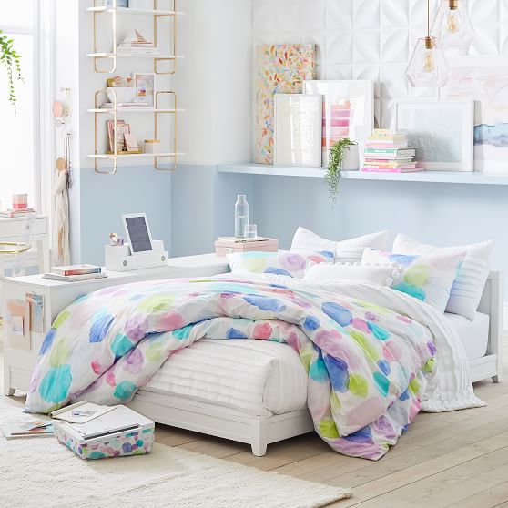 Ultimate Platform Bed Drawer Cabinet Set Teen Bedroom Set