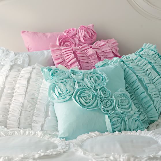 Ruffle & Rose Pillow Covers Sale Pottery Barn Teen