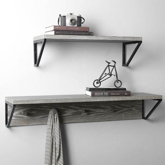 Weathered Floating Shelving Pottery Barn Teen