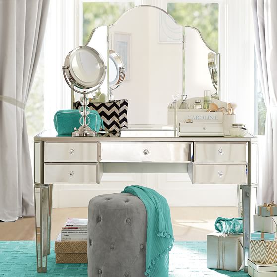Zoe Vanity Desk Vanity Hutch Teen Vanity Sets Pottery Barn Teen