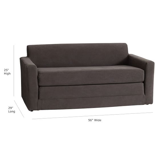 Monroe Square Arm Sleeper Teen Sofa Pottery Barn Teen
