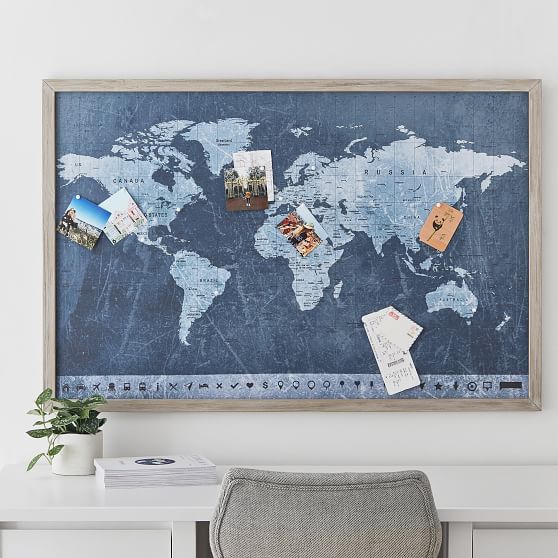 Atlas Pinboard Wall Organizers Pottery Barn Teen