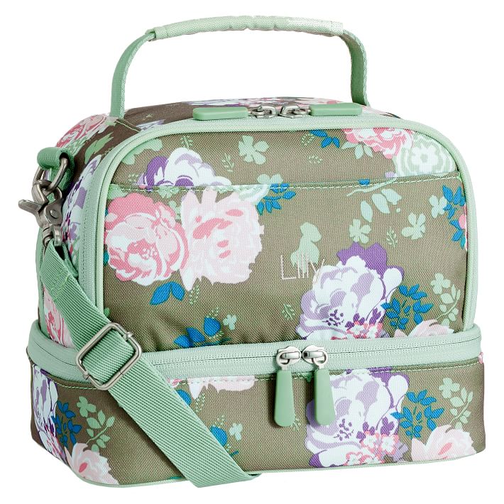 olive green lunch bag