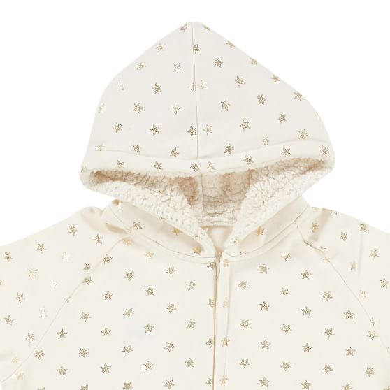 Ivory Shimmer Star Onesie Pajamas Pottery Barn Teen