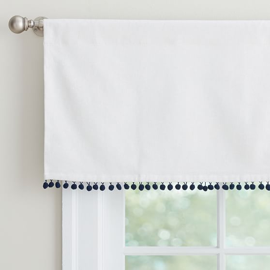 Pom Pom Valance Teen Curtains Pottery Barn Teen