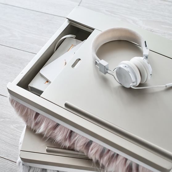 Faux Fur Superstorage Lap Desk Pottery Barn Teen