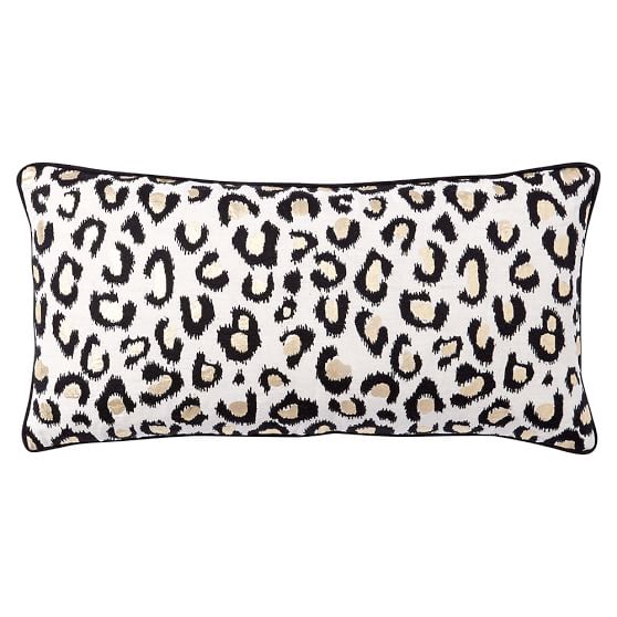 The Emily Meritt Leopard Lumbar Pillow Cover Pottery Barn Teen