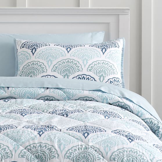 Feather Scallop Value Comforter Set Bedding Sets Pottery Barn Teen