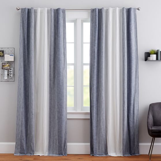 Ombre Stripe Blackout Curtain Teen Curtains Pottery Barn Teen