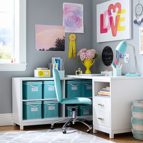 Rowan Drawer Corner Teen Desk Pottery Barn Teen
