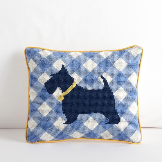 Scottie Clubhouse Needlepoint Pillow Pottery Barn Teen