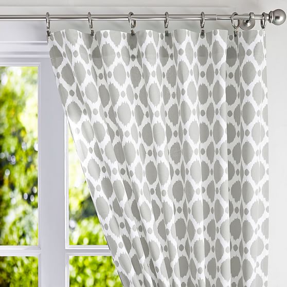 Coastal Ikat Dot Curtain Teen Curtains Pottery Barn Teen