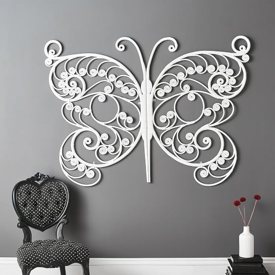 Anna Sui Oversized Butterfly Wall Decor White Wall Decor