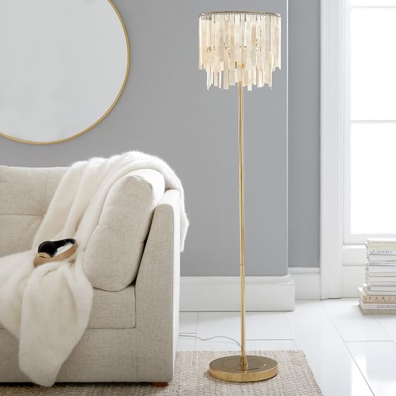 Capiz Strip Teen Floor Lamp Pottery Barn Teen