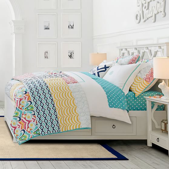 Palm Springs Patchwork Girls Quilt Sham Pottery Barn Teen