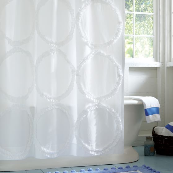 Ruffle Rings Teen Shower Curtain Pottery Barn Teen