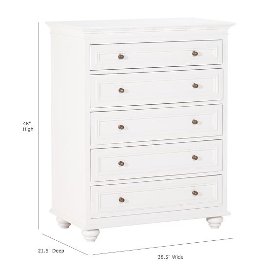 Chelsea 5 Drawer Tall Dresser Pottery Barn Teen