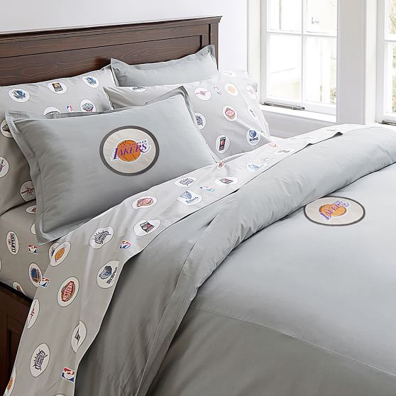 Nba Patch Boy S Duvet Cover Sham Pottery Barn Teen