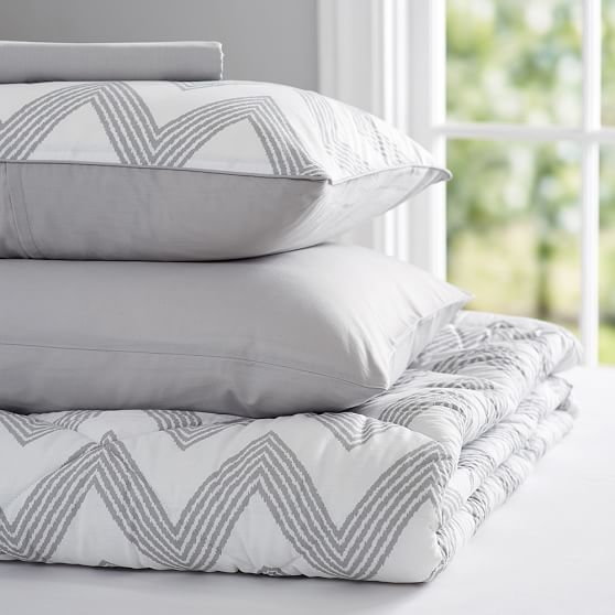 Zig Zag Stripe Value Girls Comforter Set Sale Pottery Barn Teen