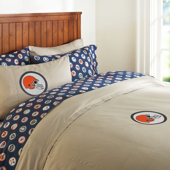 Cleveland Browns Duvet Cover Twin Charcoal Pottery Barn Teen