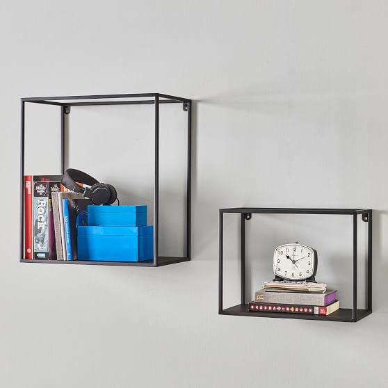 Open Cube Floating Shelves Set Of 2 Pottery Barn Teen