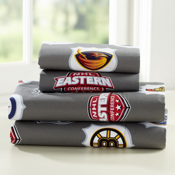 Nhl Sheet Set Hockey Bedding Pottery Barn Teen