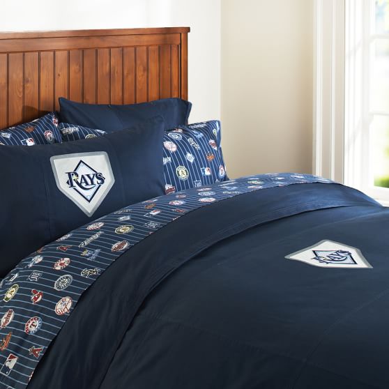 Tampa Bay Devil Rays Duvet Cover Twin Navy Pottery Barn Teen