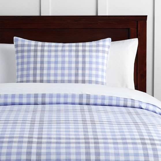 Clubhouse Check Boys Duvet Cover Sham Sale Pottery Barn Teen