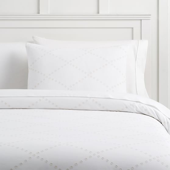 Textured Diamond Organic Girls Duvet Cover Pottery Barn Teen