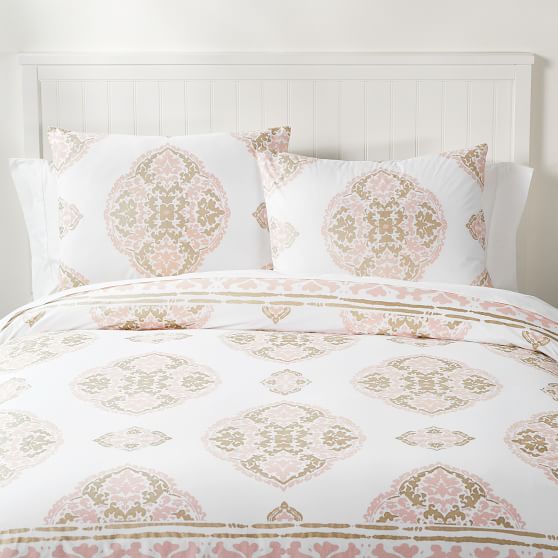 Aria Medallion Duvet Cover Girls Dorm Bedding Pottery Barn Teen