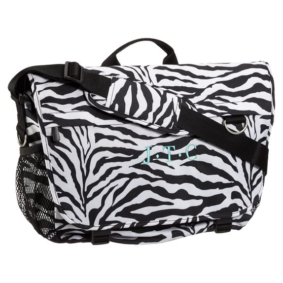 Gear Up Messenger Bag Zebra Black Pottery Barn Teen