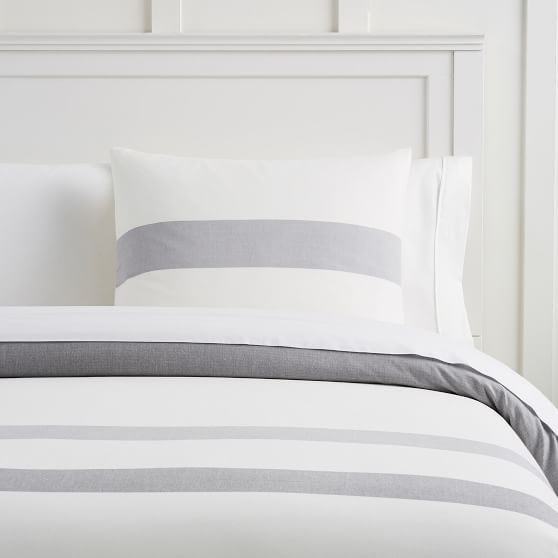 Huntington Ombre Stripe Organic Boy S Duvet Cover Sham Pottery