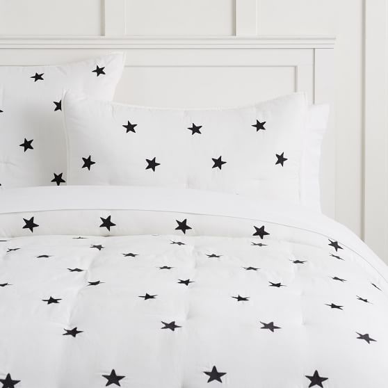 The Emily Meritt Embroidered Star Quilt Twin Twin Xl Black