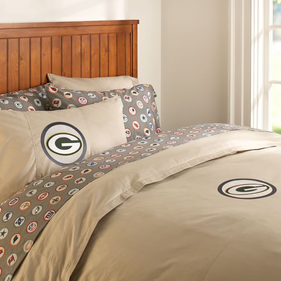 Green Bay Packers Duvet Cover Twin Charcoal