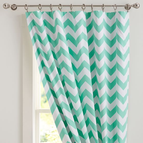 Chevron Blackout Curtain Teen Curtains Pottery Barn Teen