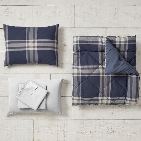 Xander Plaid Comforter Bundle Dorm Bedding Sets Pottery Barn Teen
