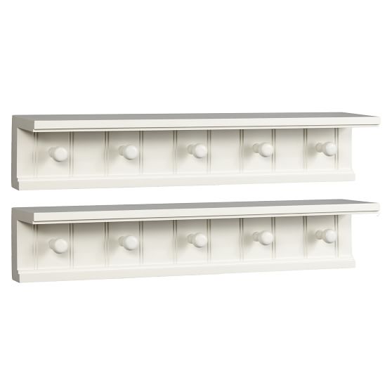Beadboard Peg Floating Shelf Pottery Barn Teen