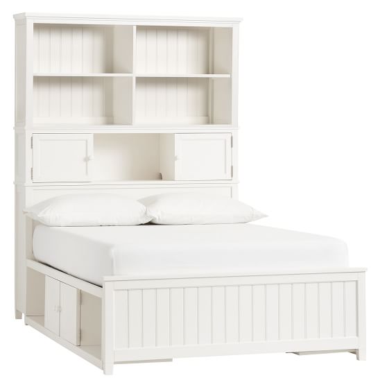 Beadboard Storage Bed Hutch Set Pottery Barn Teen