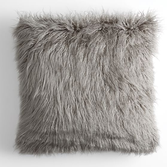 Faux Fur Mongolian Euro Dorm Pillow Pottery Barn Teen