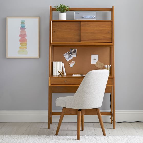 West Elm X Pbt Mid Century Smart Wall Desk Pottery Barn Teen