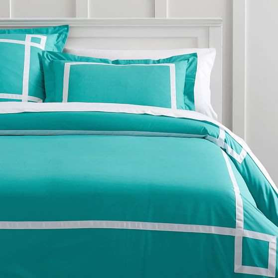Ribbon Trim Girls Duvet Cover Sham Sale Pottery Barn Teen
