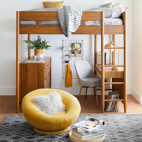 West Elm X Pbt Mid Century Swivel Desk Chair Pottery Barn Teen