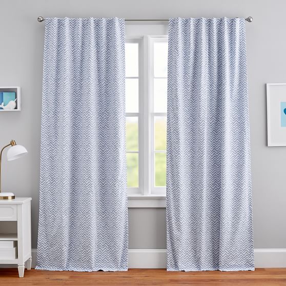 Chevron Blackout Curtain Teen Curtains Pottery Barn Teen