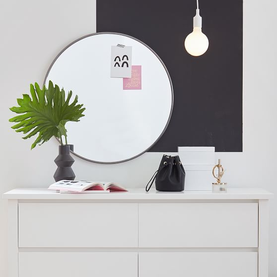 Metal Framed 30 Round Mirror Pottery Barn Teen