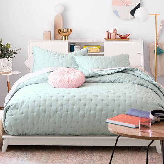 West Elm X Pbt Mid Century Headboard Storage Platform Bed