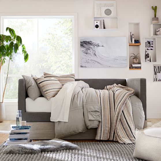 Gray Textured Wool Rug Teen Rug Pottery Barn Teen