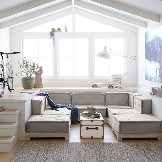 Build Your Own Cushy Sectional Pottery Barn Teen