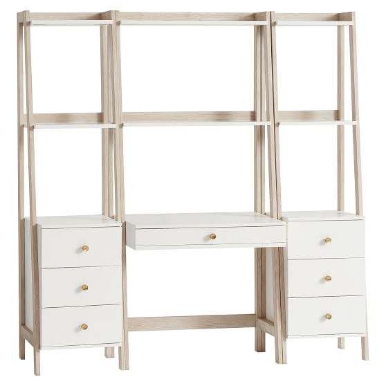 Wall Teen Desk Narrow Bookcase With Drawers Set Pottery Barn Teen