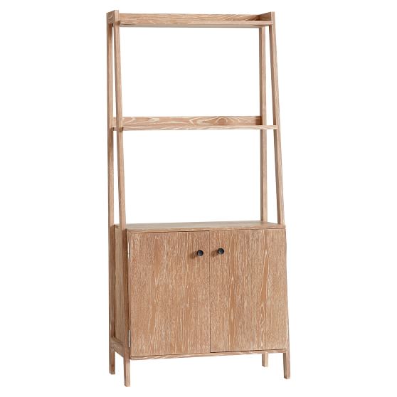 Highland Wide Storage Bookshelf With Cabinet Pottery Barn Teen